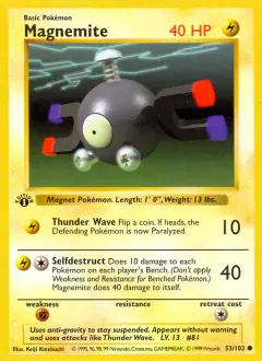 Magnemite Common card from Base Set