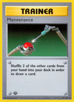 Maintenance Uncommon card from Base Set