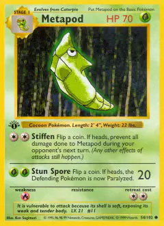 Metapod Common card from Base Set