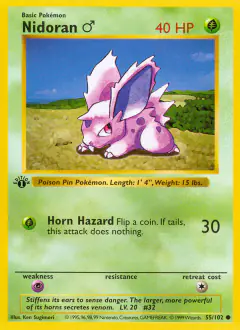 Nidoran ♂ Common card from Base Set