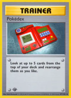 Pokédex Uncommon card from Base Set