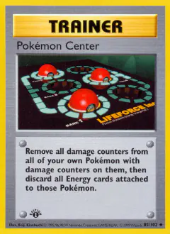 Pokémon Center Uncommon card from Base Set