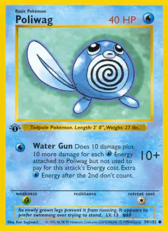 Poliwag Common card from Base Set