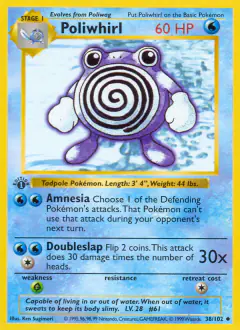 Poliwhirl Uncommon card from Base Set