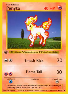 Ponyta Common card from Base Set