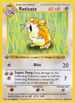 Raticate Uncommon card from Base Set