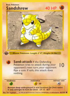 Sandshrew Common card from Base Set