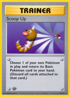 Scoop Up Rare card from Base Set