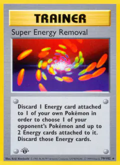 Super Energy Removal Rare card from Base Set