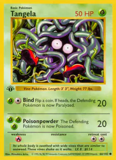 Tangela Common card from Base Set