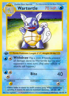 Wartortle Uncommon card from Base Set