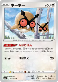 Hoothoot Common card from Battle Region