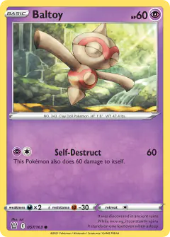 Baltoy Common card from Battle Styles