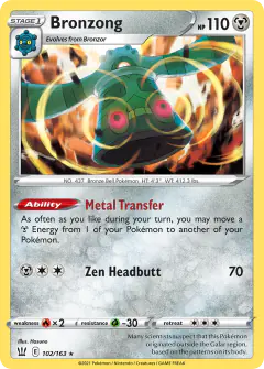 Bronzong Rare Holo card from Battle Styles