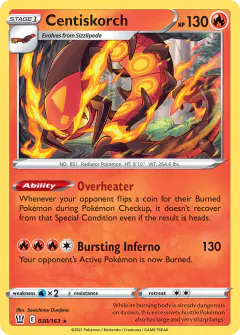 Centiskorch Rare card from Battle Styles