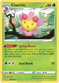 Cherrim Rare Holo card from Battle Styles
