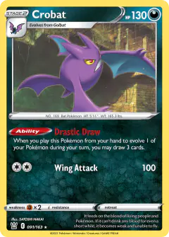 Crobat Rare Holo card from Battle Styles
