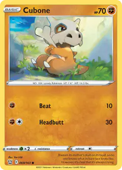 Cubone Common card from Battle Styles