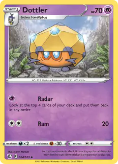 Dottler Uncommon card from Battle Styles