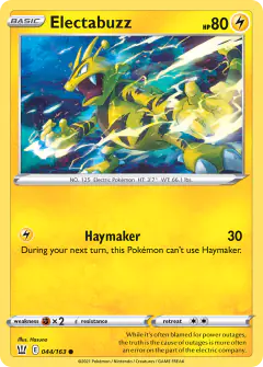 Electabuzz Common card from Battle Styles