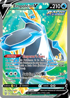 Empoleon V Rare Ultra card from Battle Styles