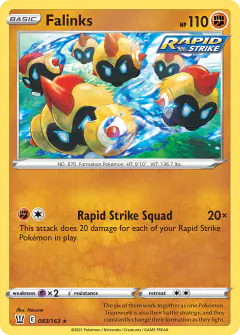 Falinks Rare card from Battle Styles
