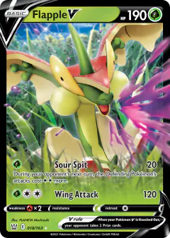Flapple V Rare Holo V card from Battle Styles