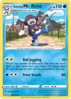 Galarian Mr. Rime Rare card from Battle Styles