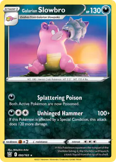 Galarian Slowbro Rare card from Battle Styles