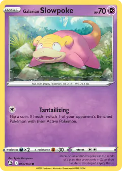 Galarian Slowpoke Common card from Battle Styles