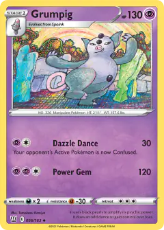 Grumpig Uncommon card from Battle Styles