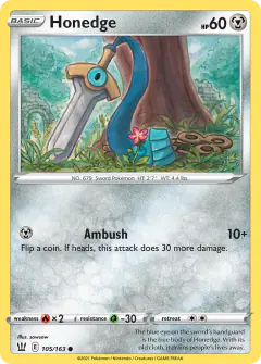 Honedge Common card from Battle Styles