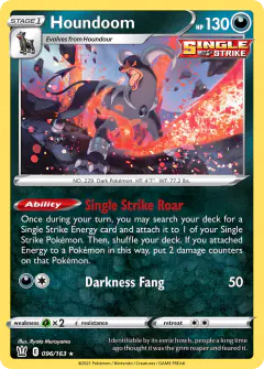 Houndoom Rare Holo card from Battle Styles