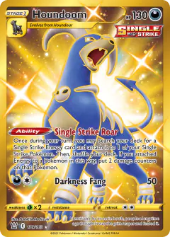 Houndoom Rare Secret card from Battle Styles
