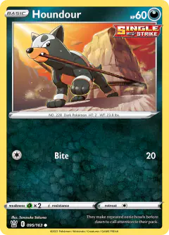 Houndour Common card from Battle Styles