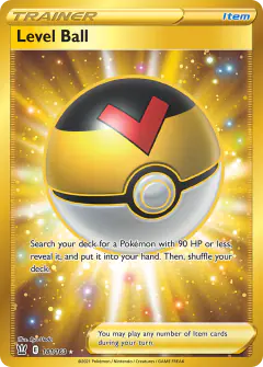 Level Ball Rare Secret card from Battle Styles