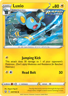 Luxio Uncommon card from Battle Styles