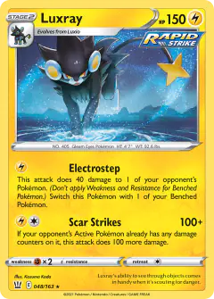 Luxray Rare Holo card from Battle Styles