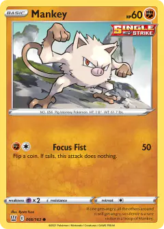 Mankey Common card from Battle Styles