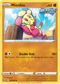Mienfoo Common card from Battle Styles