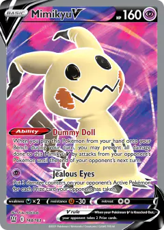 Mimikyu V Rare Ultra card from Battle Styles