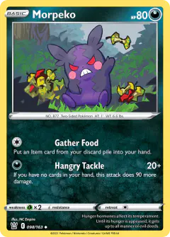 Morpeko Uncommon card from Battle Styles