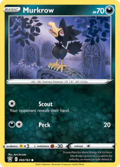 Murkrow Common card from Battle Styles