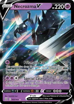 Necrozma V Rare Holo V card from Battle Styles