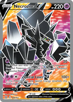 Necrozma V Rare Ultra card from Battle Styles