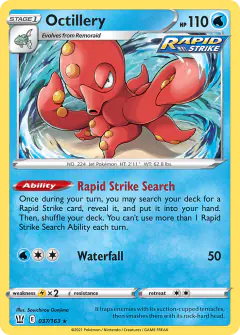 Octillery Rare Holo card from Battle Styles