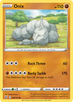 Onix Common card from Battle Styles