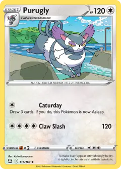 Purugly Uncommon card from Battle Styles