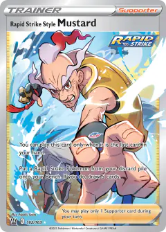 Rapid Strike Style Mustard Rare Ultra card from Battle Styles