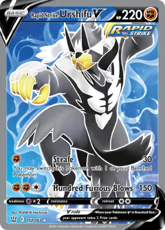 Rapid Strike Urshifu V Rare Ultra card from Battle Styles
